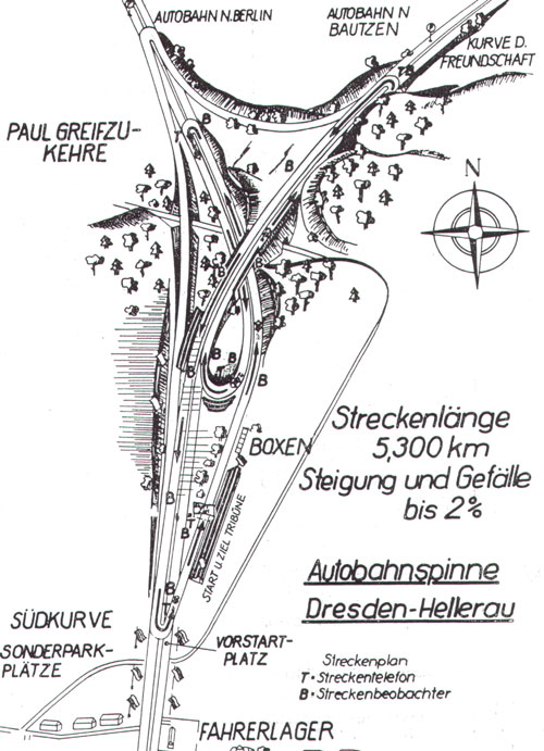 Dresden Hellerau, Autobahnspinne motorrennsportarchiv.de